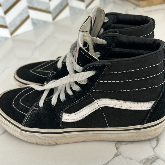 Vans Sk8-Hi Shoes Little Kids Skater Sneakers size 3 Black True white - Picture 7 of 12